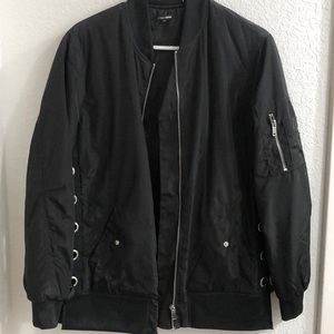 Fashion Nova Bomber Jacket w/ Laced Up Sides